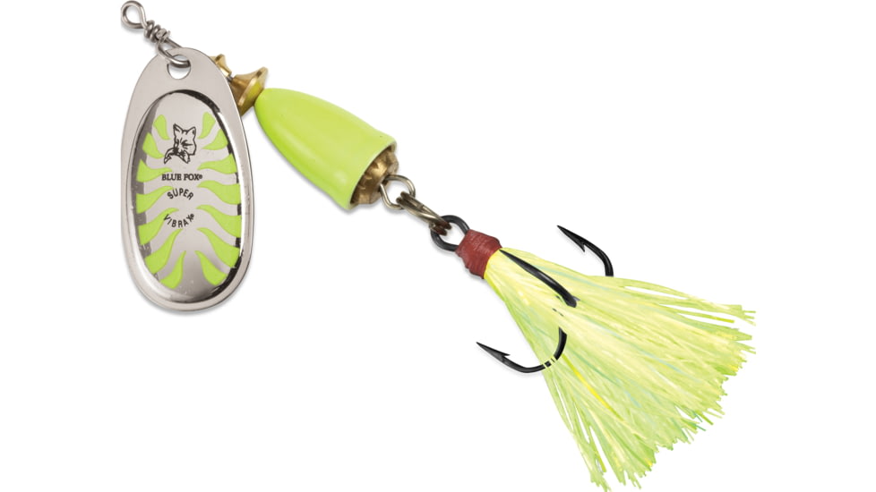 Blue Fox Classic Vibrax Glow Spinner 1/4oz Glow Spinner Chartreuse, 64-30-462IC