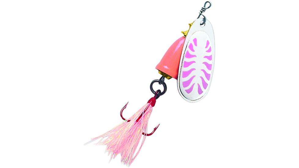 Blue Fox Classic Vibrax Glow Spinner 3/16oz Glow Spinner Pink/Orange, 64-20-465