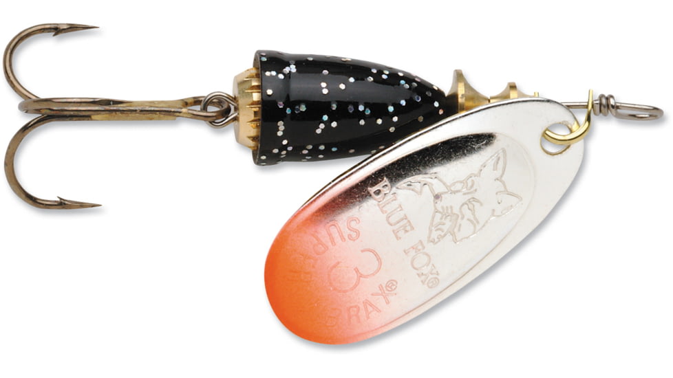 Blue Fox Classic Vibrax Spinner, 3/16 oz, Red Tipped/Silver Flake Painted, 60-20-71R
