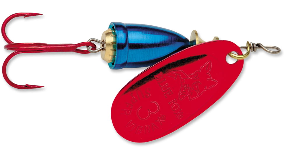 Blue Fox Classic Vibrax Spinner, 3/8 oz, Bleeding Silver/Chrome Blue, 60-40-451IC