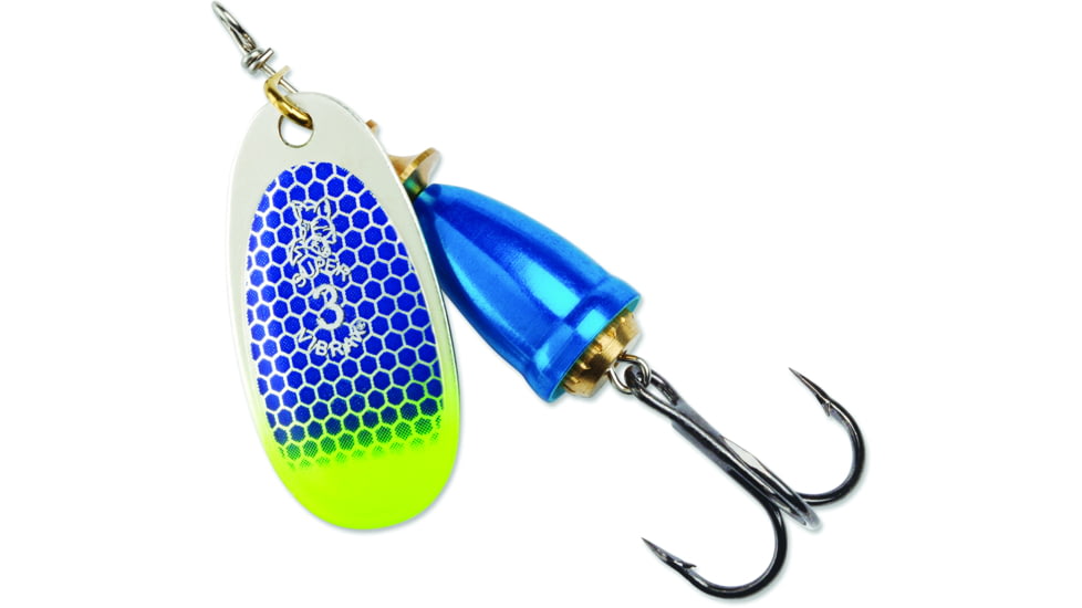 Blue Fox Classic Vibrax Spinner, 3/8 oz, Blue Scale/Chartreuse Tip UV, 60-40-316ICIC