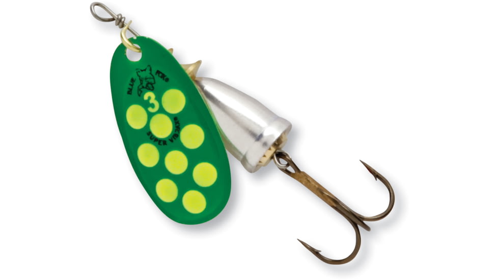 Blue Fox Classic Vibrax Spinner, 3/8 oz, Fluorescent Green/Fluorescent Yellow/Silver UV, 60-40-325ICIC