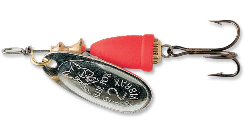 Blue Fox Classic Vibrax Spinner, 3/8 oz, Gold/Fluorescent Red Painted, 60-40-213IC