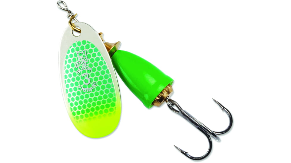 Blue Fox Classic Vibrax Spinner, 3/8 oz, Green Scale/Chartreuse Tip UV, 60-40-315ICIC