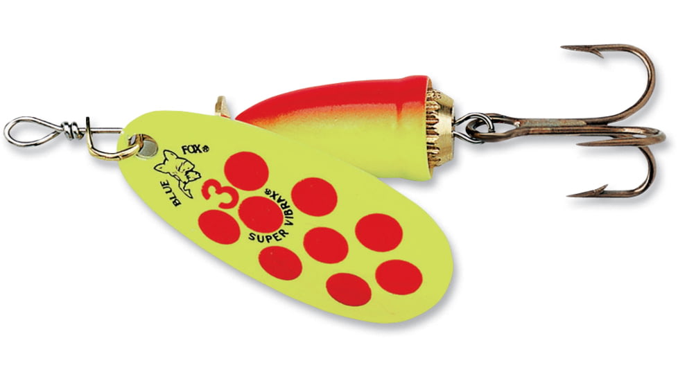 Blue Fox Classic Vibrax Spinner, 3/8 oz, Hot Clown Painted, 60-40-720IC