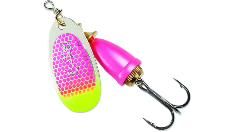 Blue Fox Classic Vibrax Spinner, 3/8 oz, Pink Scale/Chartreuse Tip UV, 60-40-314ICIC