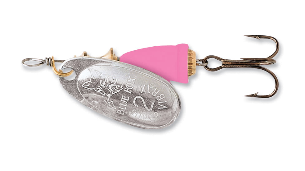 Blue Fox Classic Vibrax Spinner, 3/8 oz, Silver/Hot Pink Painted, 60-40-115IC