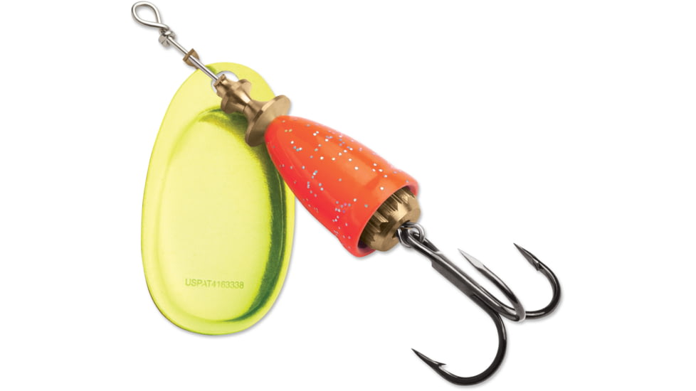 Blue Fox Classic Vibrax Spinner, 3/8oz, Orange Chartreuse Candyback, 60-40-271IC