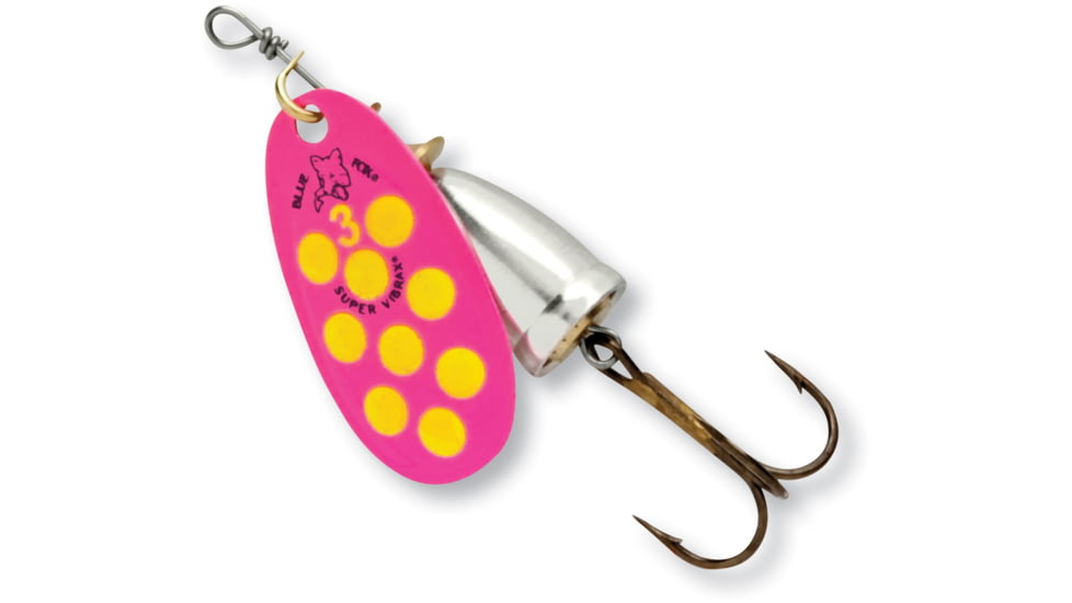 Blue Fox Classic Vibrax Spinner, 5/8 oz, Hot Pink/Fluorescent Yellow/Silver UV, 60-60-328ICIC