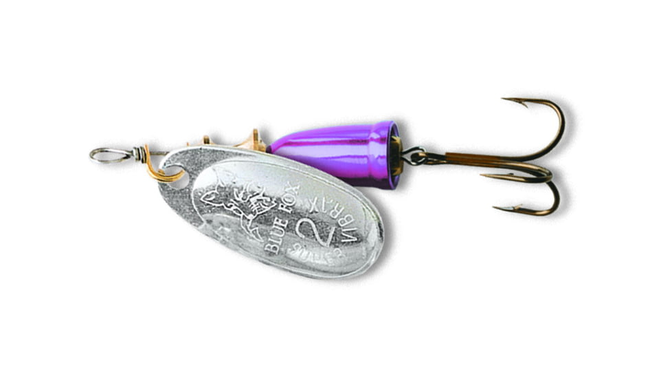 Blue Fox Classic Vibrax Spinner, 7/16 oz, Plated Silver/Purple, 60-50-117