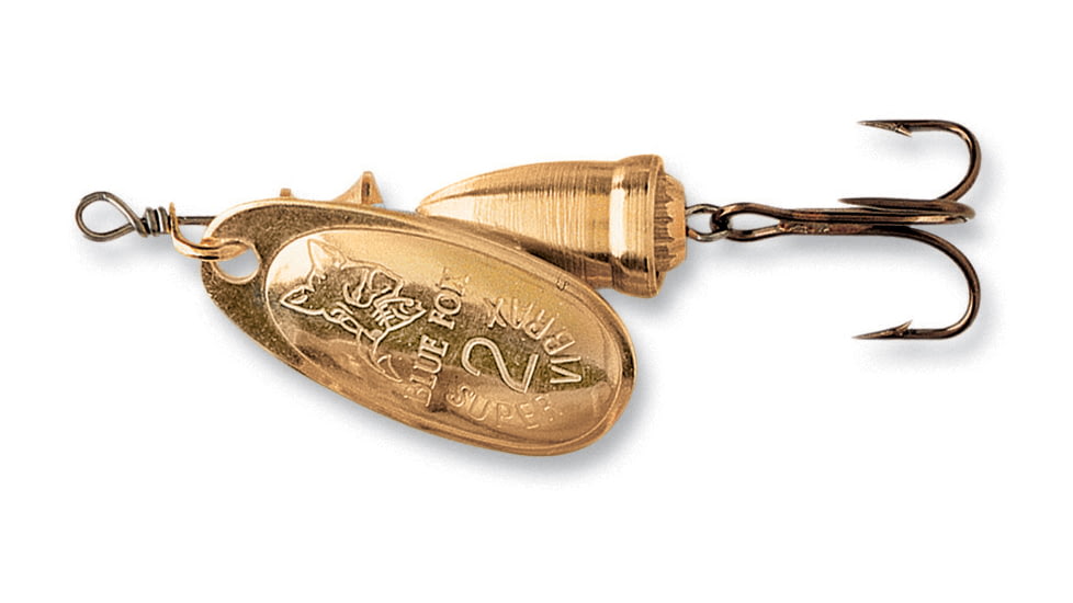 Blue Fox Classic Vibrax Spinner, 7/64 oz, Plated Gold/Gold, 60-00-200IC