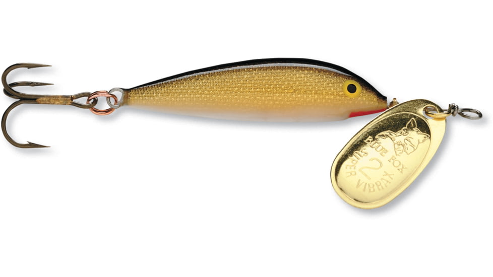 Blue Fox Vibrax Minnow Spinner, 1/4 oz, Gold/Painted Gold, 68-50-622IC