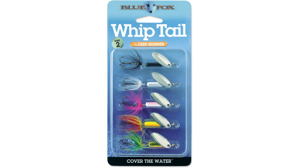 Blue Fox Whiptail Kit, Number 2 Blade, 1/8 oz, Assorted, 5pk, BFWT2K5