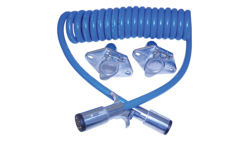 Blue Ox 6 Wire Coiled Electrical Cable Extension, BX8862