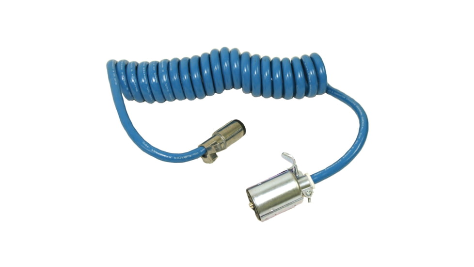 Blue Ox Coiled Electrical Cable 7 Way Round To 6 Way Socket, BX88206