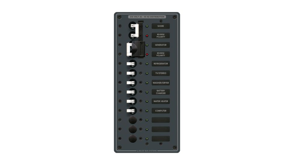 Blue Sea Systems 3566 AC Toggle Source Selector 230V - 2 Sources + 9 Positions 20888