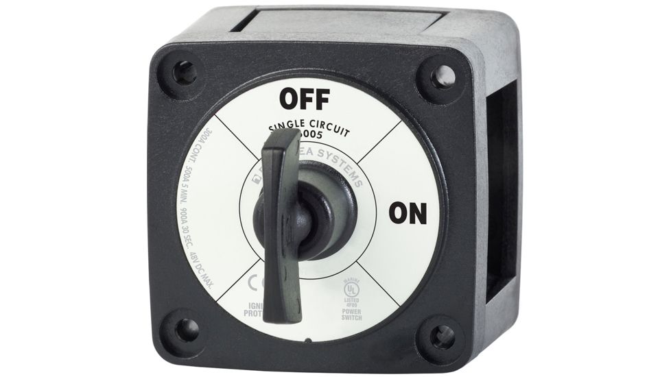 Blue Sea Systems 6005200 Battery Switch Single Circuit ON-OFF - Black 49217
