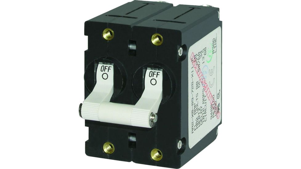 Blue Sea Systems 7240 A-Series Double Pole Toggle - 40AMP - White 14605