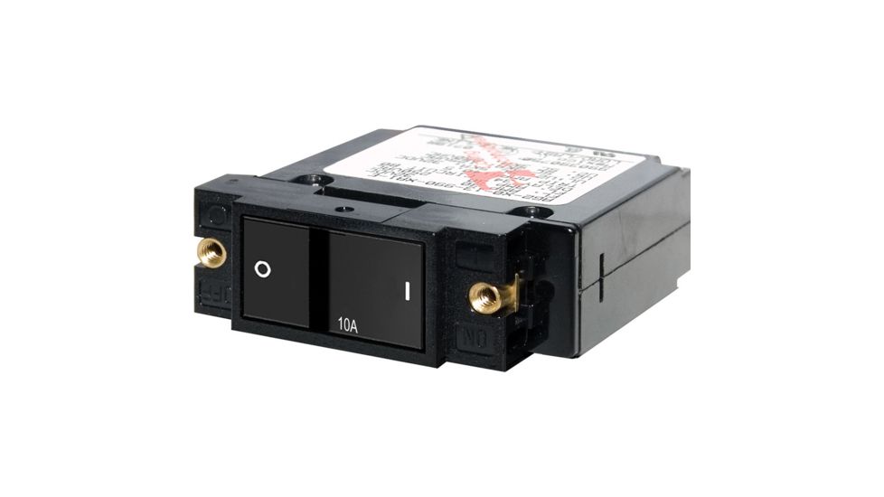 Blue Sea Systems 7402 Single Pole Small Case 2" Flat Rocker Circuit Breaker - 10 Amp 20651