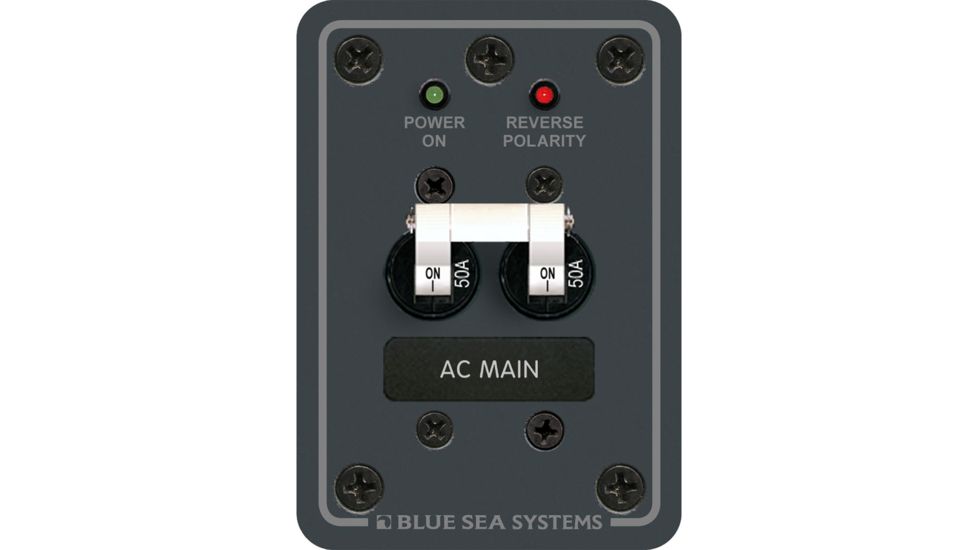 Blue Sea Systems 8079 AC Main Only Circuit Breaker Panel - White Switches 13975