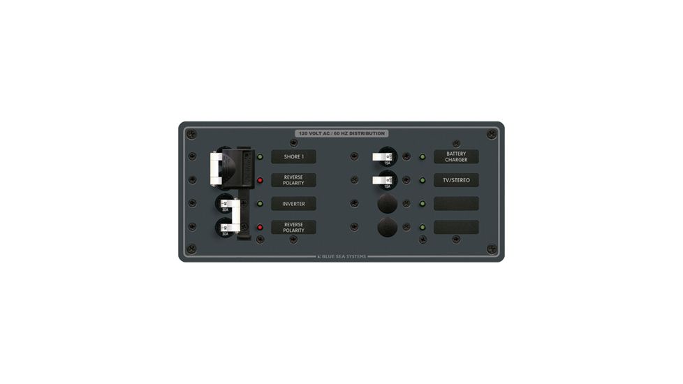 Blue Sea Systems 8499 Breaker Panel - AC 2 Sources + 4 Positions - White 20873