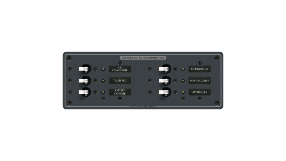 Blue Sea Systems AC 6 Position European 8197 16081