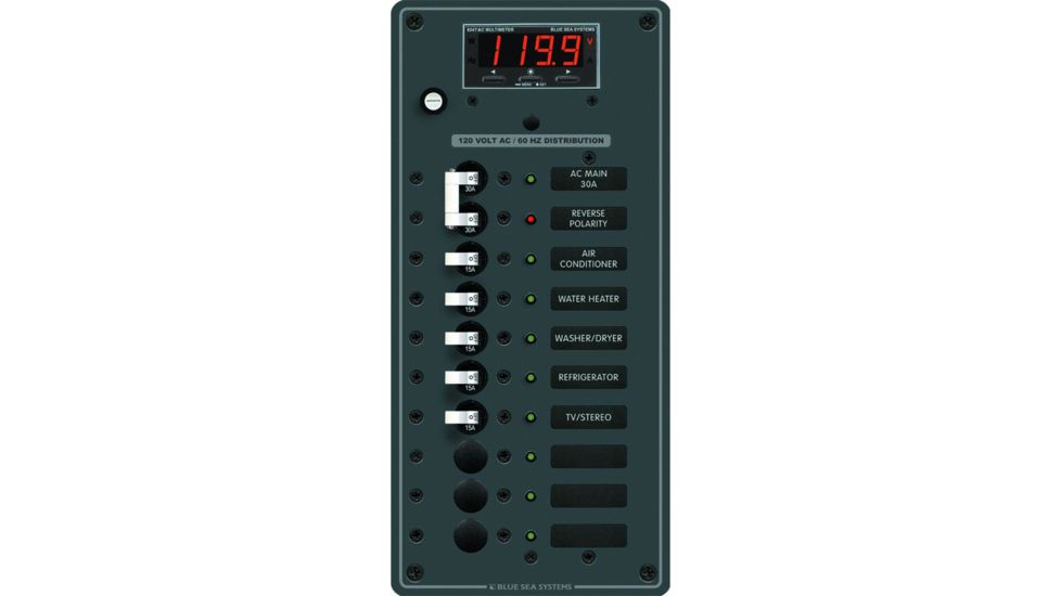 Blue Sea Systems AC Main + 8 Positions 8406 20830