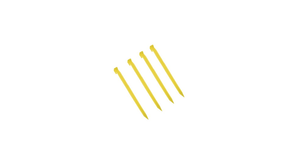 Blue Sky Gear Tent Pegs Plastic- 12in., 4-Pack, Yellow 32-02089-06