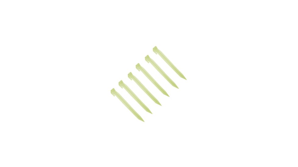 Blue Sky Gear Tent Pegs Plastic- 6in., 6-Pack, GLO 32-02104-15
