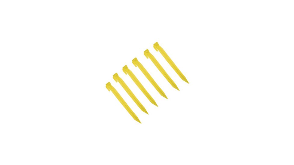 UST Tent Pegs Plastic- 9in., 6-Pack, Yellow 32-02092-06
