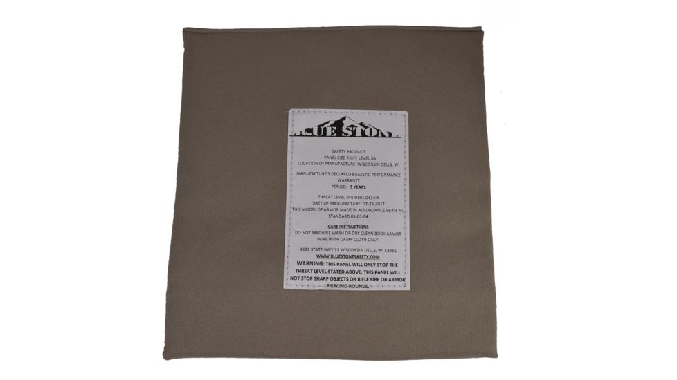Blue Stone Safety Armor Protection Panel 13in x 13in, Black APP13-003