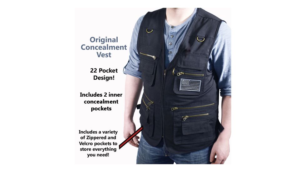 Blue Stone Safety Concealment Vest, Black, XL 40-43 C566-004