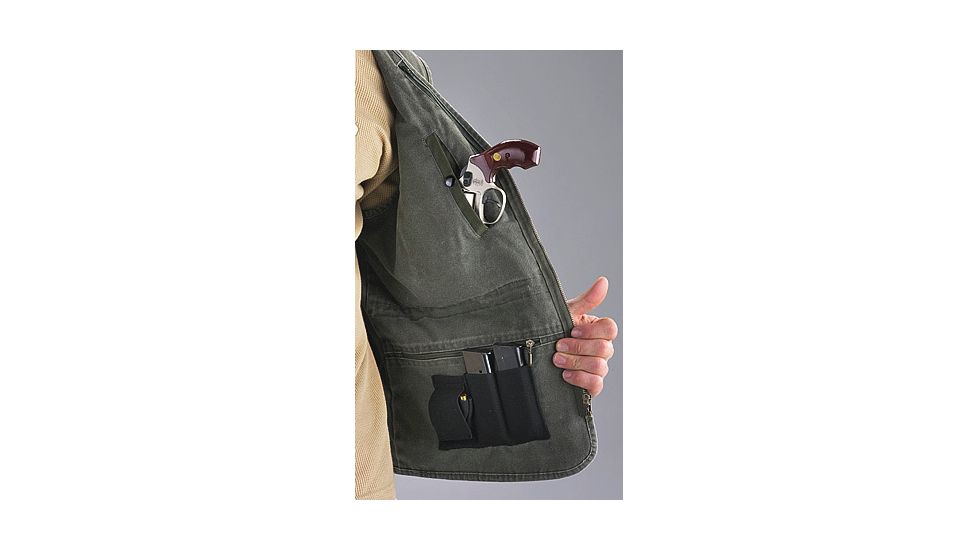 Blue Stone Safety, Concealment Vest, Olive, Large, C565-003-0