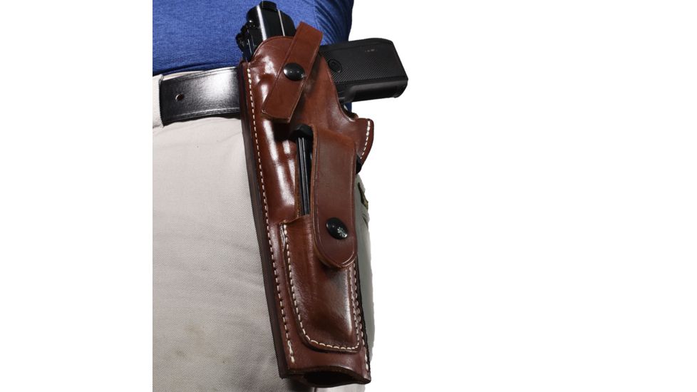 Blue Stone Safety Leather MK-22 Holster With Mag, Mahagony MK22-MH-LEA-LH-MAG