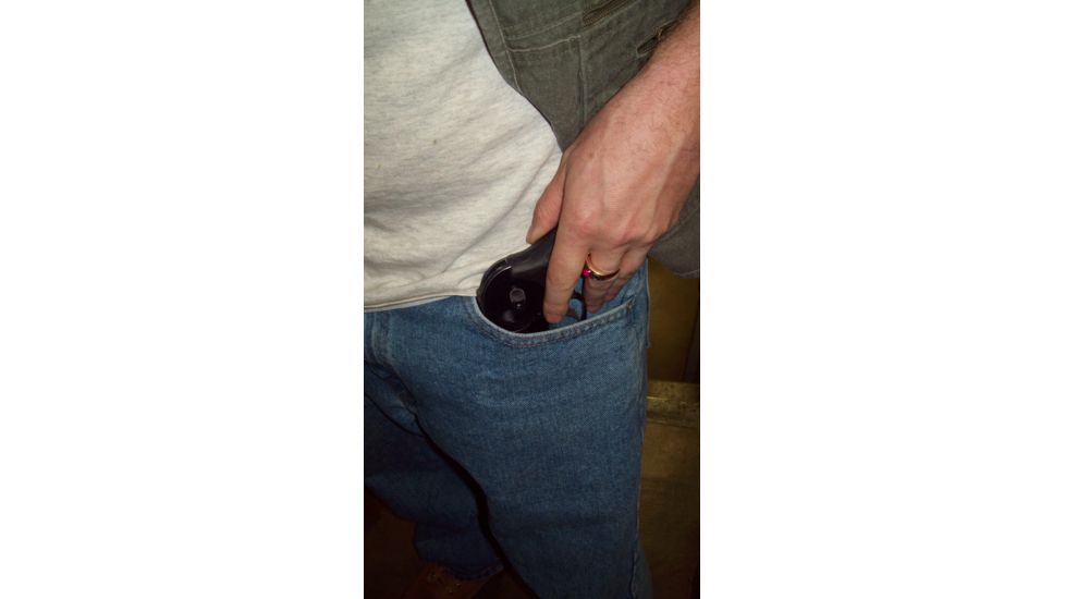 Blue Stone Safety, Leather Pocket Holster, Black w/White, P301-000-0