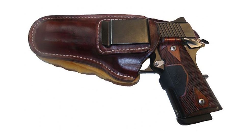 Blue Stone Safety Leather Belt Clip Holster With Sheep- Glock23, MAHAGONY BC26-VTS-GL23-MAH-LH