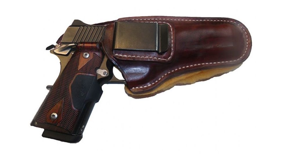 Blue Stone Safety Leather Belt Clip Holster With Sheep- Glock23, MAHAGONY BC26-VTS-GL23-MAH-RH