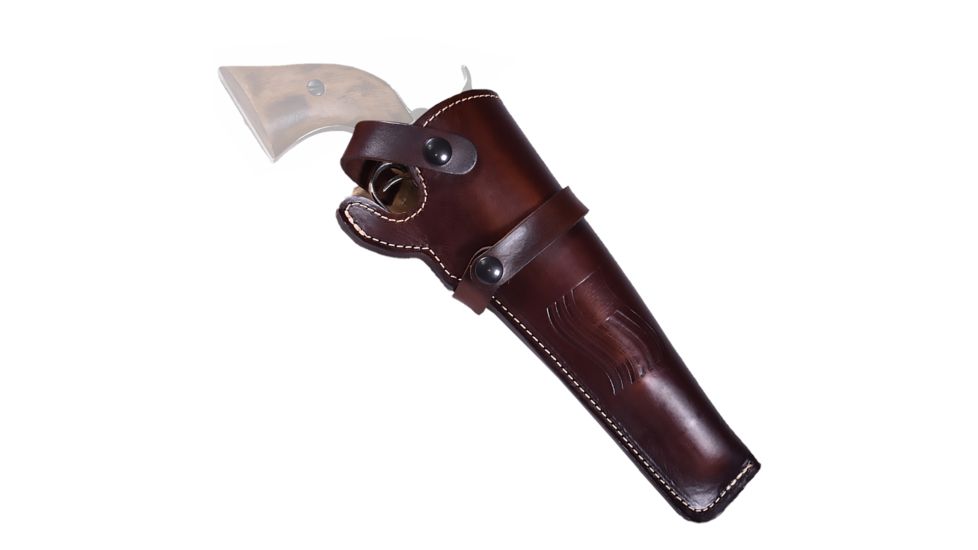 Blue Stone Safety Wild Bill Holster 6in Barrel /Right Hand, Mahogany, Revolvers