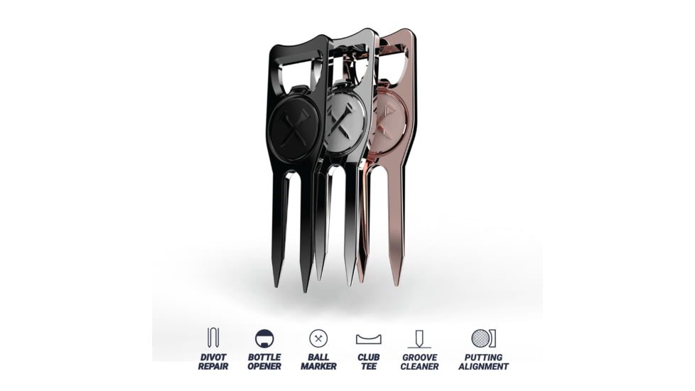 Blue Tees Golf Divot Repair Tool, Silver, DV-HTG-DT1-W