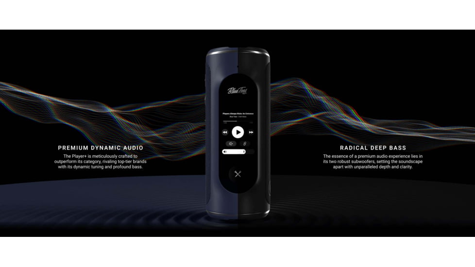 Blue Tees Golf Player+ with GPS Speaker, Black, One Size, SK-GPS-TP-BK