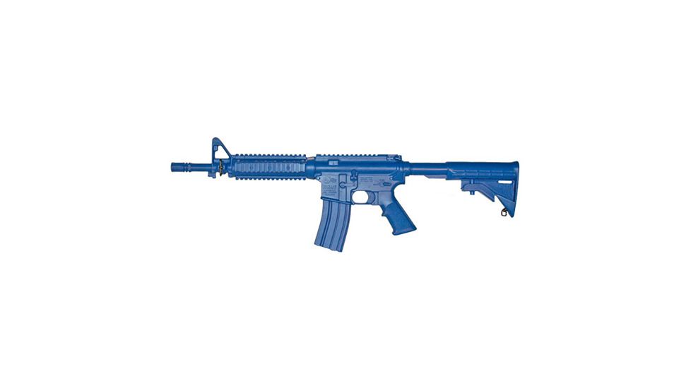 BLUE TRAINING GUNS - M4 COMMANDO FLAT TOP OPEN STOCK FWD RAIL
