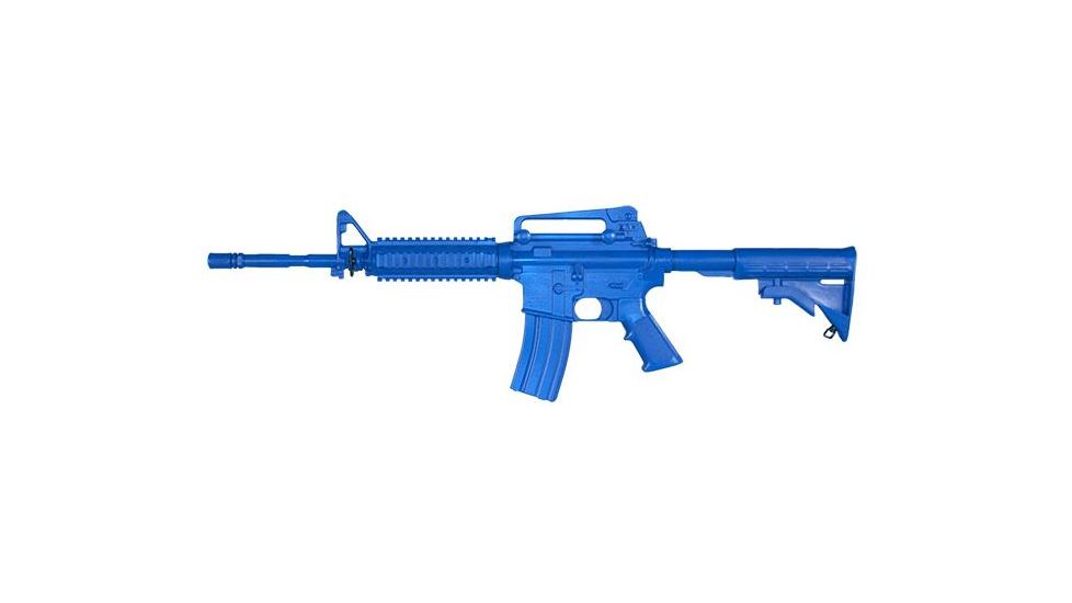 Blueguns Colt M4 Training Guns, Not Weighted, w/o Light/Laser Attachment, Rifle, Open Stock, Fwd Rail, 14in Barrel, Blue, FSM4R14