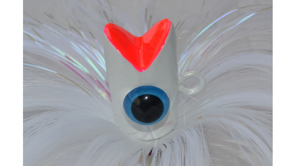 Blue Water Candy Chugger Parachute Lure, White Skirt/White Head, 5oz, 60007