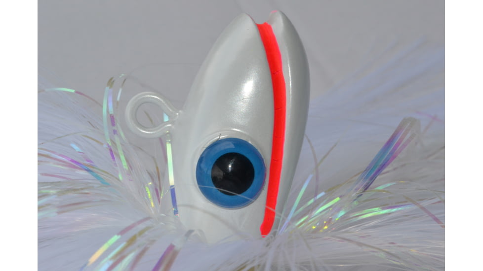 Blue Water Candy Grinning Gus Parachute Lure, White Skirt/White Head, 3oz, 60013