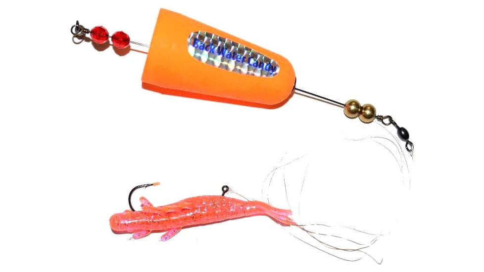 Blue Water Candy Poppin' Cork Rigged w/4in Shrimp, Pink, 83401