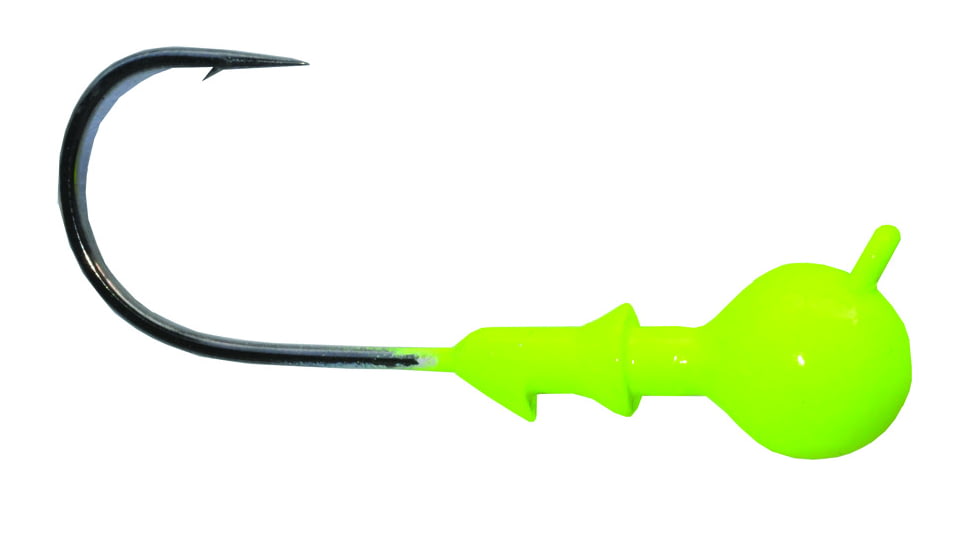 Blue Water Candy X-Eyed Ball Jig Head, 1/8 oz, Chartreuse 5/Pack, 23803