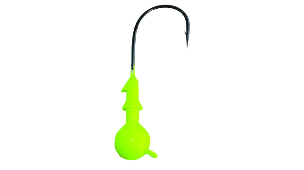 Blue Water Candy X-Eyed Ball Jig Head, 3/8 oz, Chartreuse 4/Pack, 24203