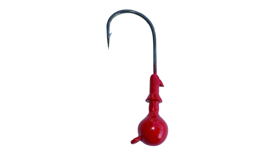 Blue Water Candy X-Eyed Ball Jig Head, 3/8 oz, Red, 4/Pack, 24205