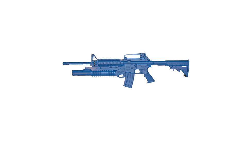 Blueguns Training Long Gun - M4 Open Stock Fwd Rail W/ M203 - FSM4RM203W