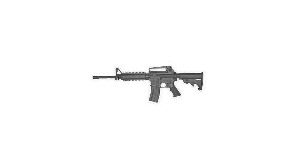 Blueguns Colt M4 Training Guns, Not Weighted, No Light/Laser Attachment, Rifle, Black, Closed Stock, Fwd Rail, 14 Barrel, FSM4RCS14B